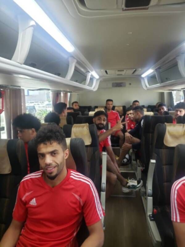 المنتخب اليمني في طريقه لتدريبات الطائف