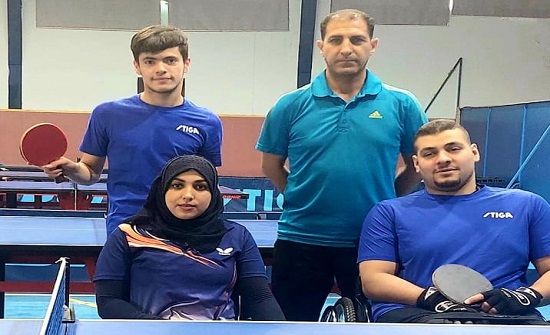 لاعبو منتخب الأردن لكرة الطاولة البارالمبية