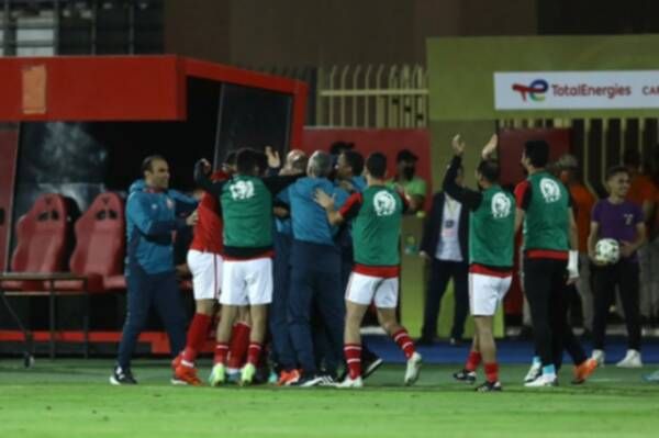 فرحة لاعبي الأهلي