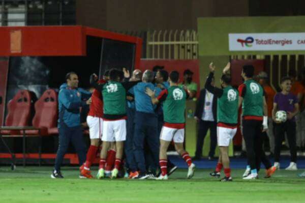 فرحة لاعبي الأهلي