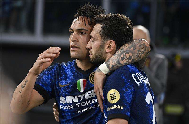 فرحة لاعبي الإنتر