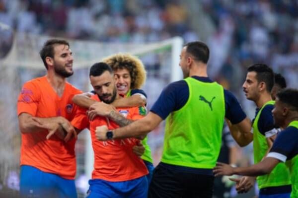 فرحة لاعبي الفيحاء