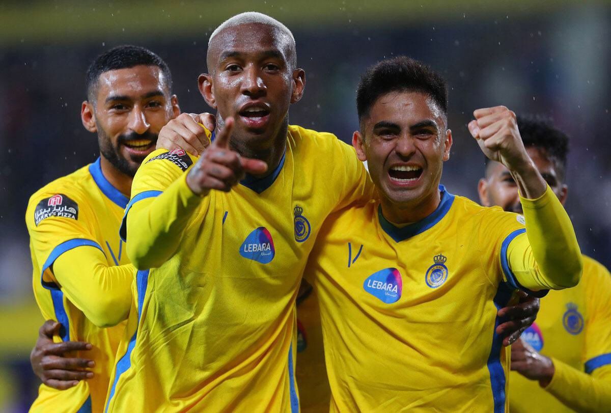 فرحة لاعبي النصر