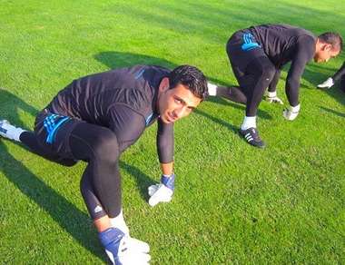 الحارسين معتز ياسين وفراس صالح