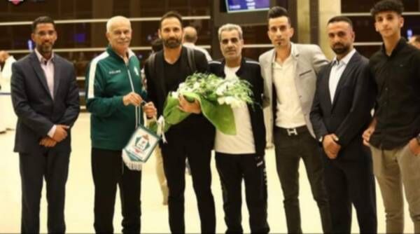 من استقبال المدرب 