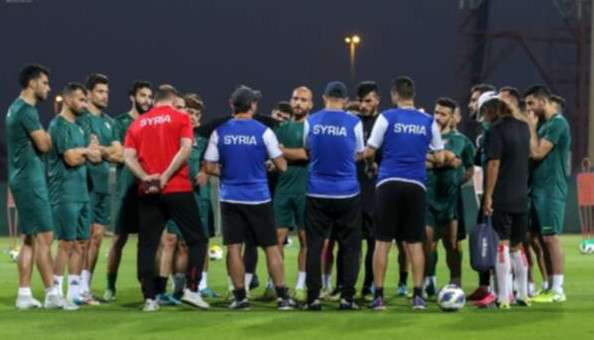 من تدريبات منتخب سوريا في دبي