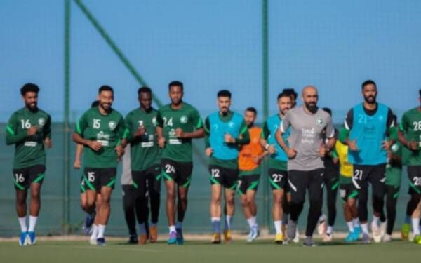 من استعدادات منتخب السعودية