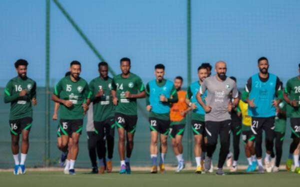 من استعدادات منتخب السعودية