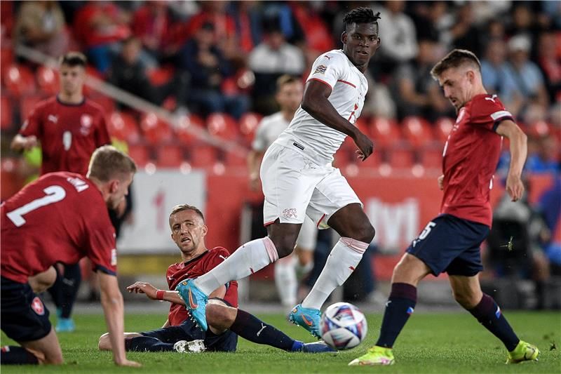 من مباراة التشيك و سويسرا