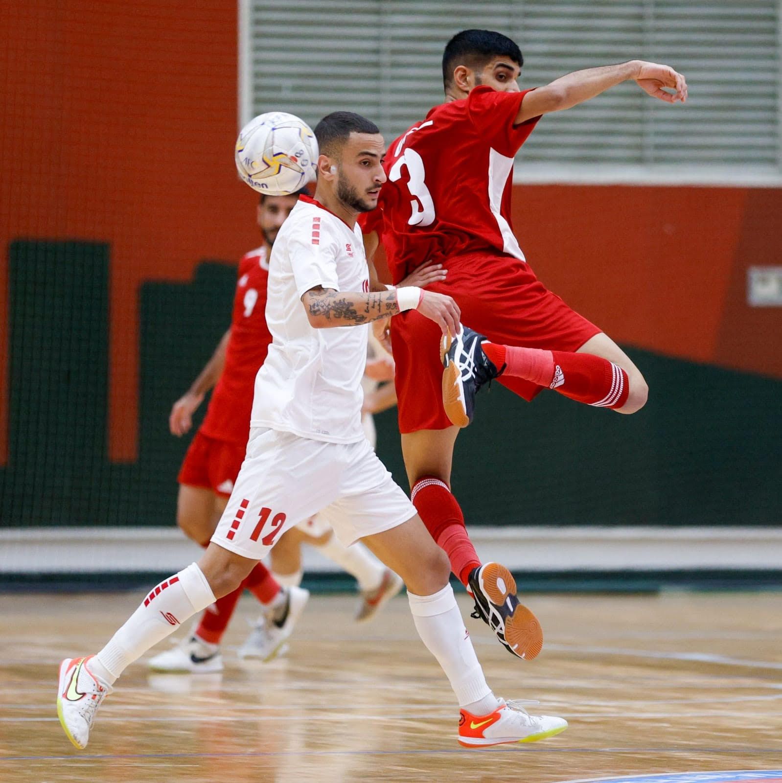 من مباراة لبنان والإمارات