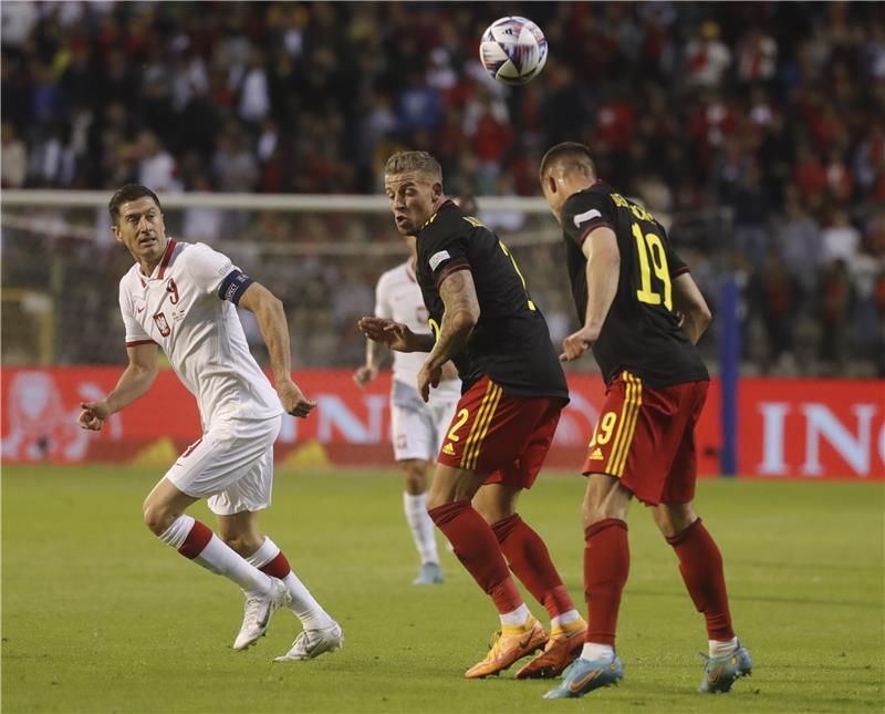 من مباراة بلجيكا وبولندا