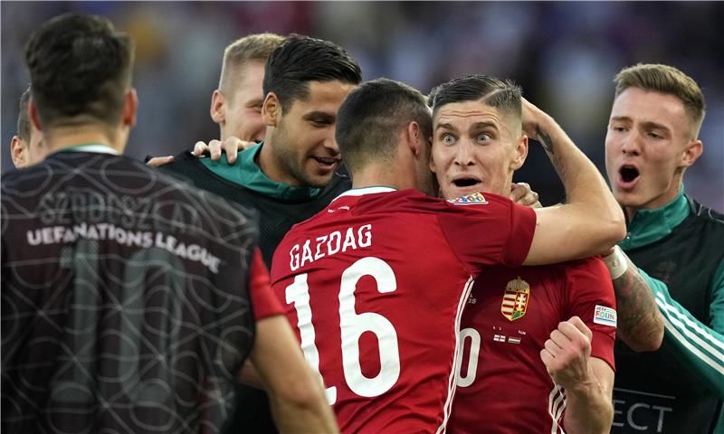 فرحة لاعبي المجر