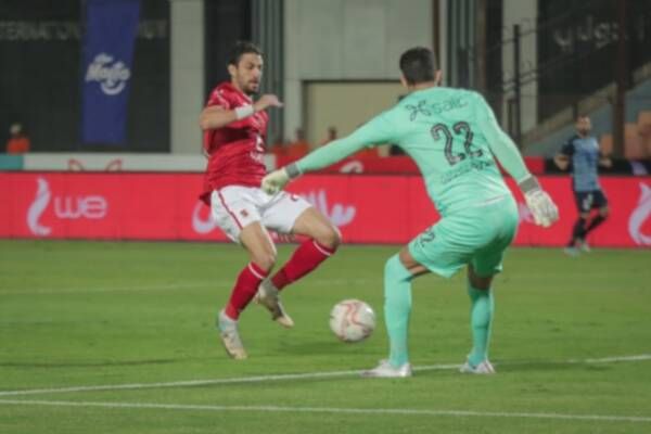 إكرامي خلال مواجهة الأهلي