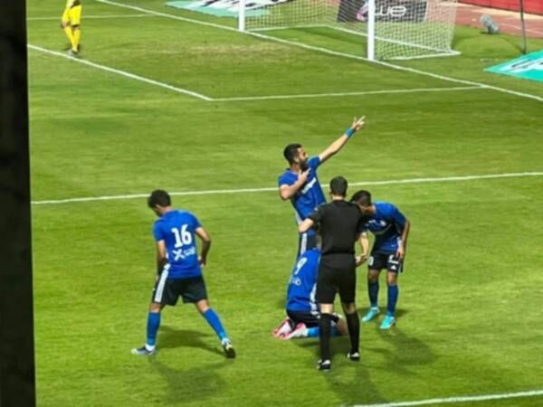 مروان حمدي بعد التسجيل في شباك الأهلي