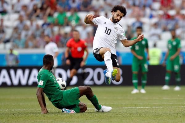 من مباراة مصر والسعودية