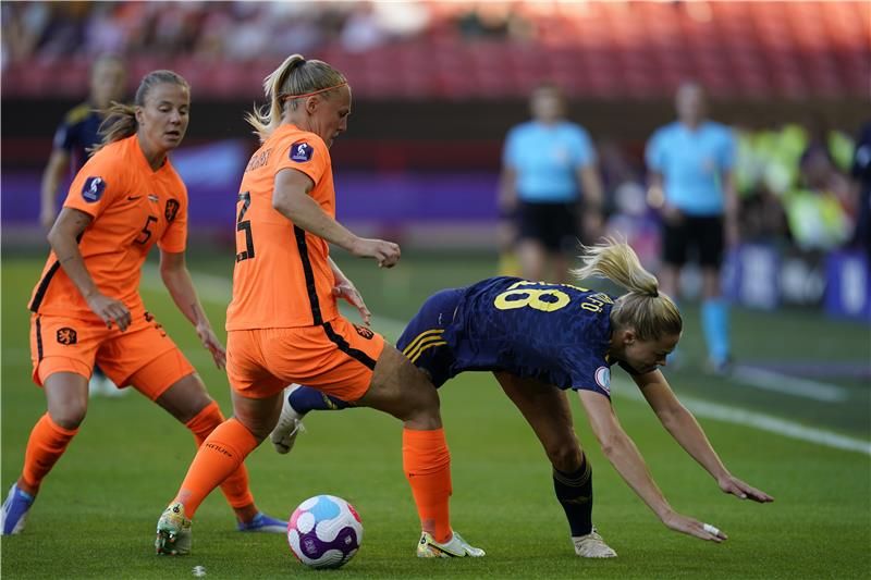 جانب من لقاء هولندا والسويد اليوم