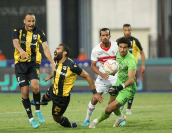 من مباراة الزمالك والمقاولون