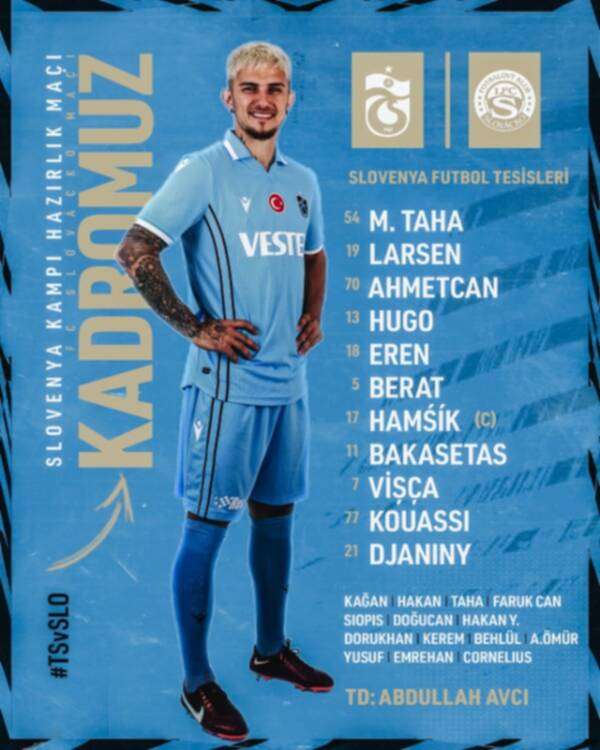 تشكيلة طرابزون ضد سلوفاكو