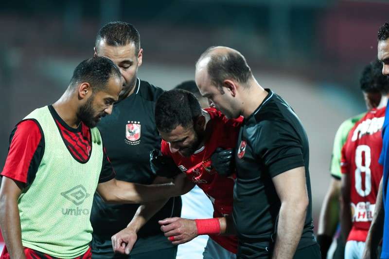 لحظة إصابة السولية في مباراة الجونة