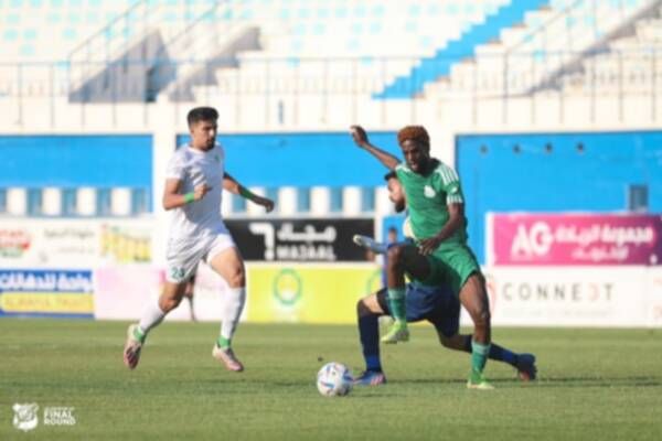 من مباراة النصر والأخضر