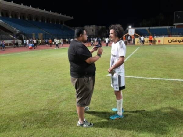 عمرو السيسي مع مراسل كووورة