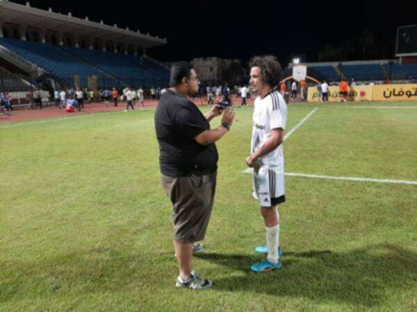 عمرو السيسي مع مراسل كووورة