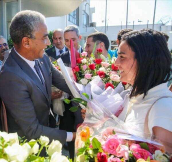 انس جابر مع وزير الرياضة