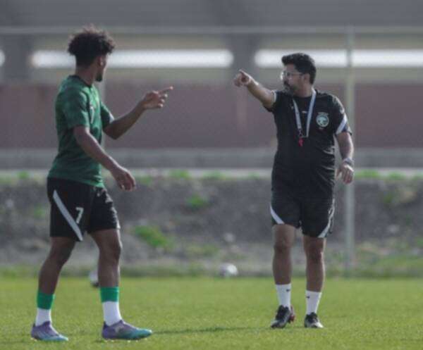 من استعدادات المنتخب السعودي