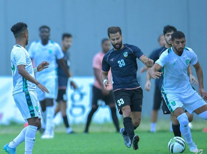 جانب من مباراة السالمية والاهلي السعودي