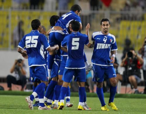 المنتخب الكويتي لحظة فوزه بـ خليجي20 