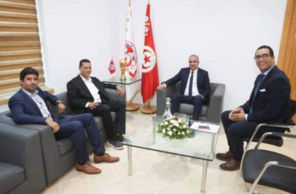 وديع الجريء مع رئيس الملعب التونسي