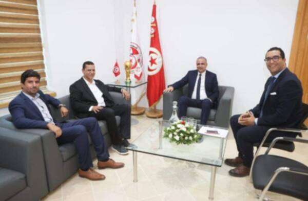 وديع الجريء مع رئيس الملعب التونسي