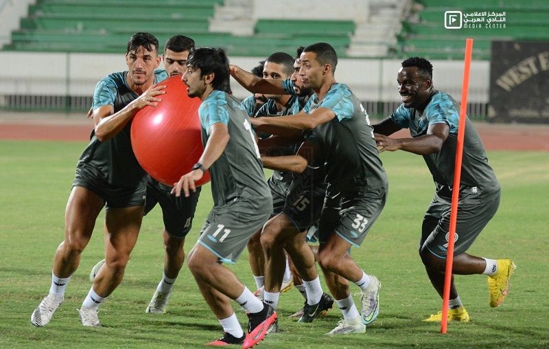من تدريبات العربي (المصدر: الصفحة الرسمية للنادي)