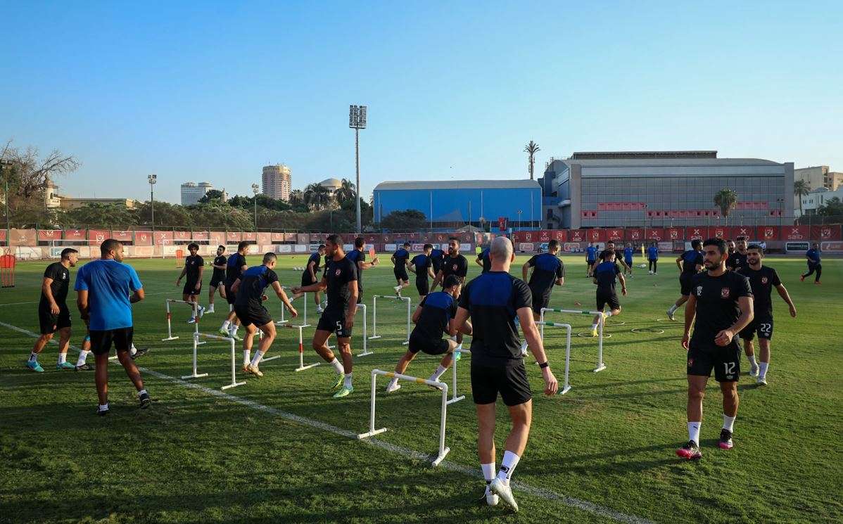 جانب من مران الأهلي