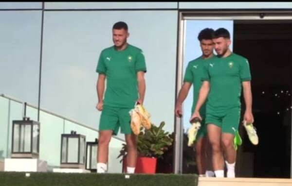 من تدريبات المنتخب المغربي