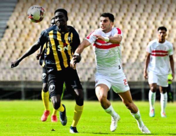 جانب من لقاء الذهاب بين الزمالك وإيليكت