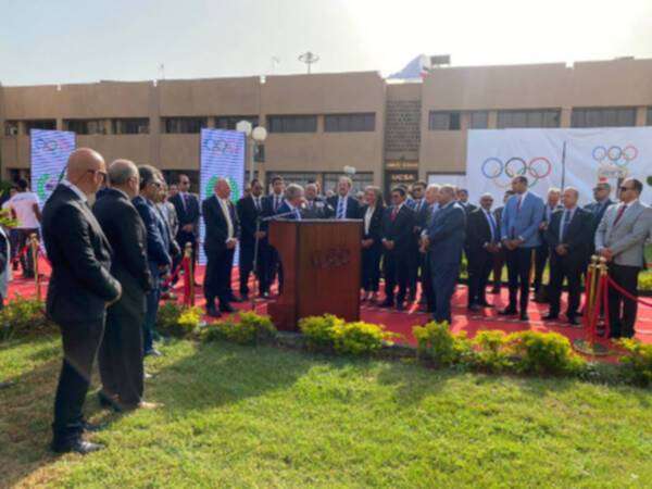 من استقبال رئيس اللجنة الأولمبية