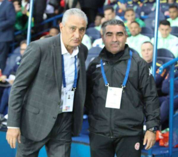 جلال القادري مع مدرب البرازيل تيتي