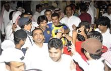 جمهور نصراوي يستقبل الفريق في الطائف