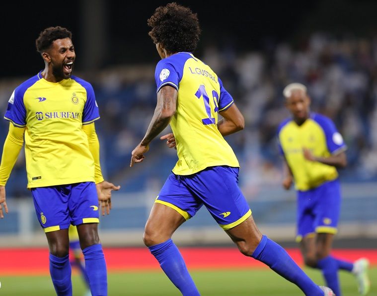 فرحة لاعبي النصر