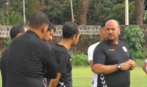 كريم دلهوم خلال التدريبات في إثيوبيا