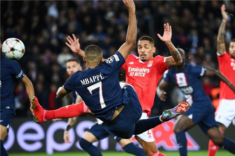 مبابي من مواجهة بنفيكا اليوم