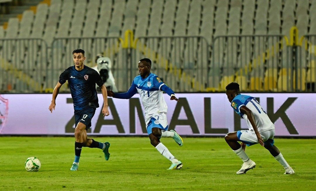 من لقاء الزمالك وفلامبو