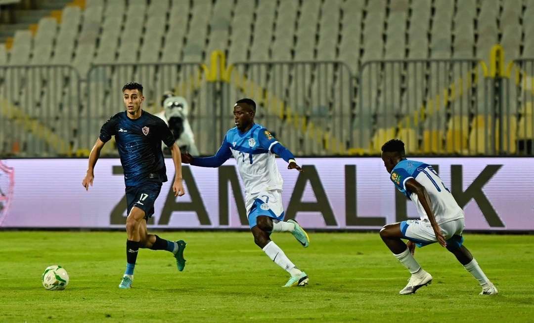 من لقاء الزمالك وفلامبو