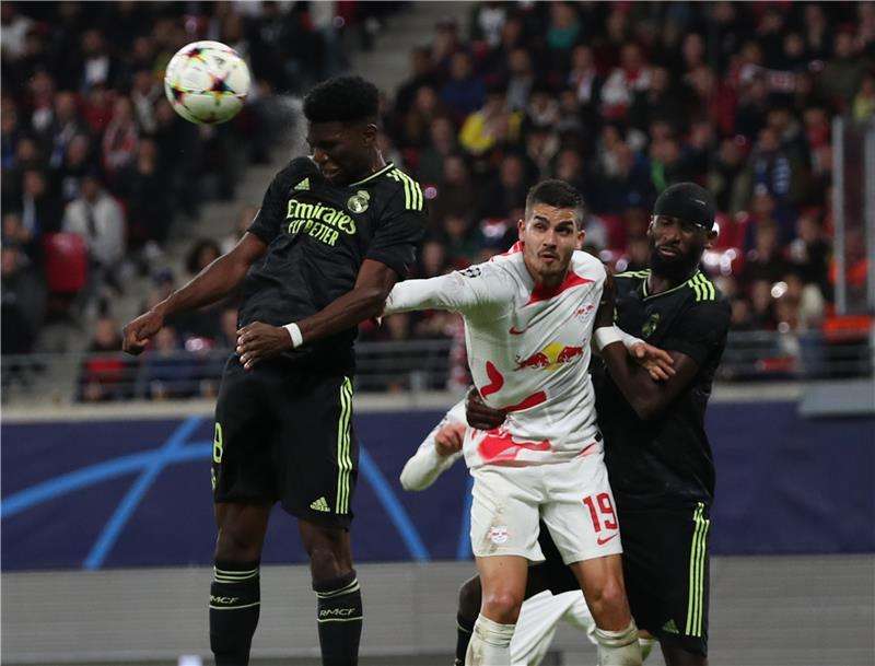 من مباراة لايبزيج وريال مدريد