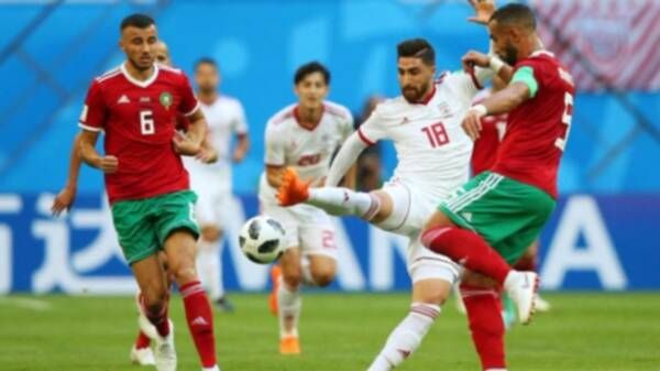 من مباراة المغرب وإيران في مونديال 2018