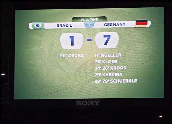 نتيجة مباراة البرازيل وألمانيا