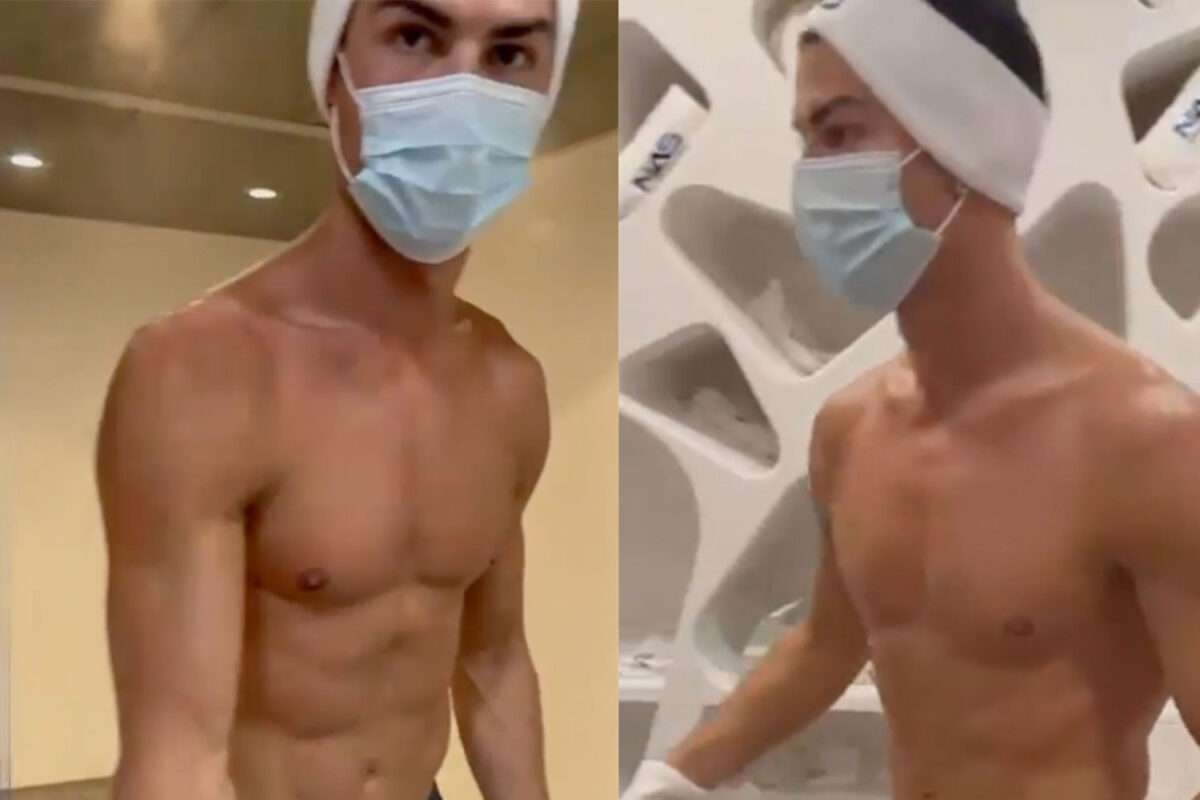 رونالدو من إحدى جلسات الاستشفاء بالتبريد