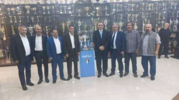 من زيارة إدارة الرمثا لمقر الفيصلي