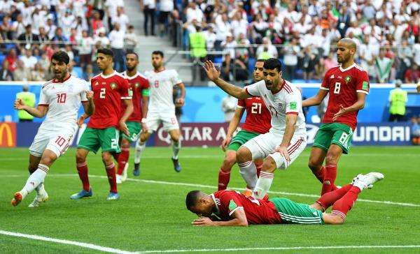 من مباراة المغرب وإيران